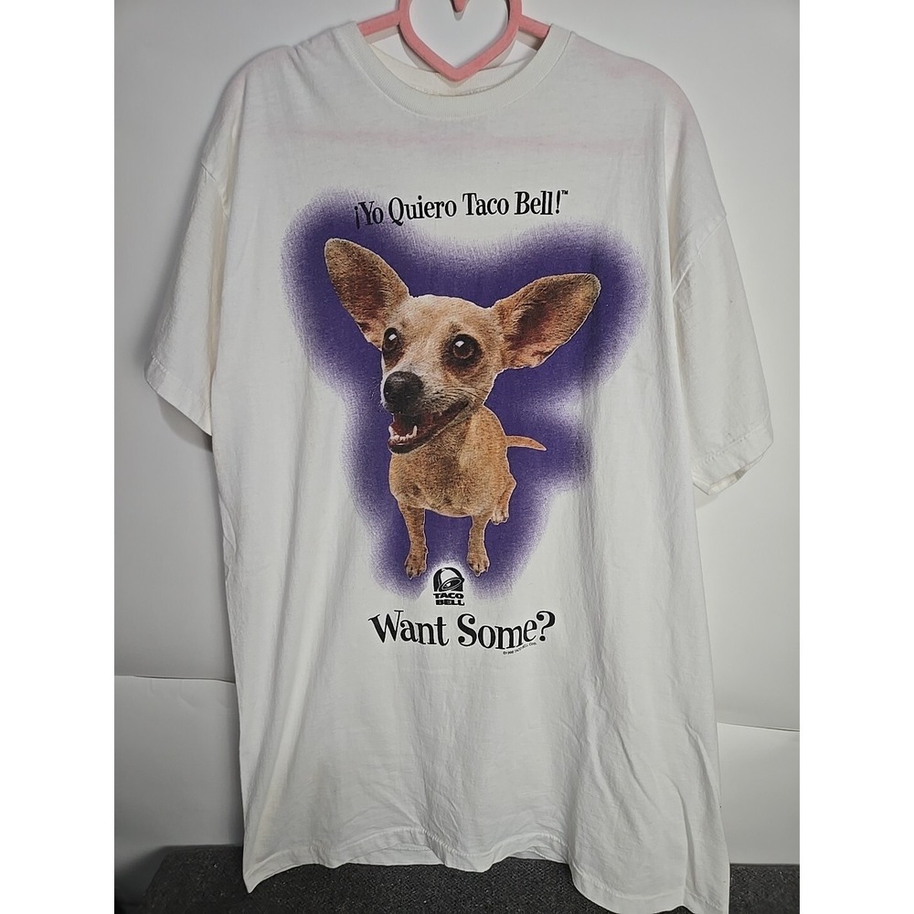 Vintage 90s Taco Bell Yo Quiero Tee Shirt Size 2xl Long Chihuahua Single Stitch